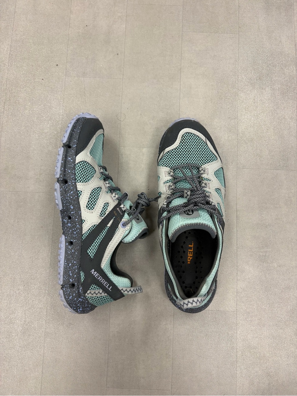 Merrell Women's Mint Green and Gray Trail Shoes